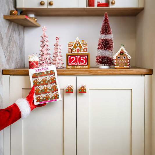 Gingerbread House Knobēz 6 pack