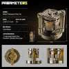 🔥Golden Metal Polyhedral Dice Set Toy of 7 with Spinning, Wheel Cylinder Container Metal Dice Set for DND,Cyberpunk Style Dice,Warhammer 40K,Sci-Fi,Adventure,or Mystery Theme Tabletop Games