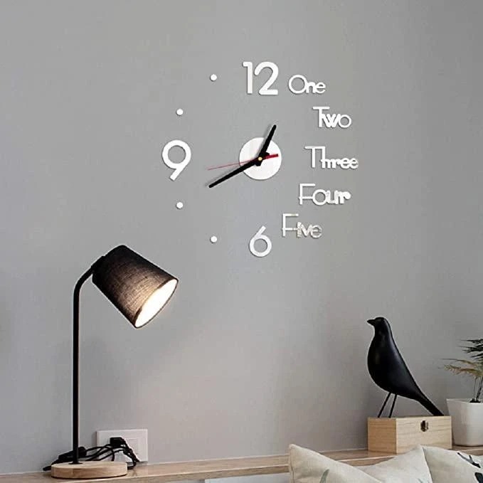 Diy Large Wall Clock Modern Design 3D Wall Sticker Clock - IF 2020 Design Award