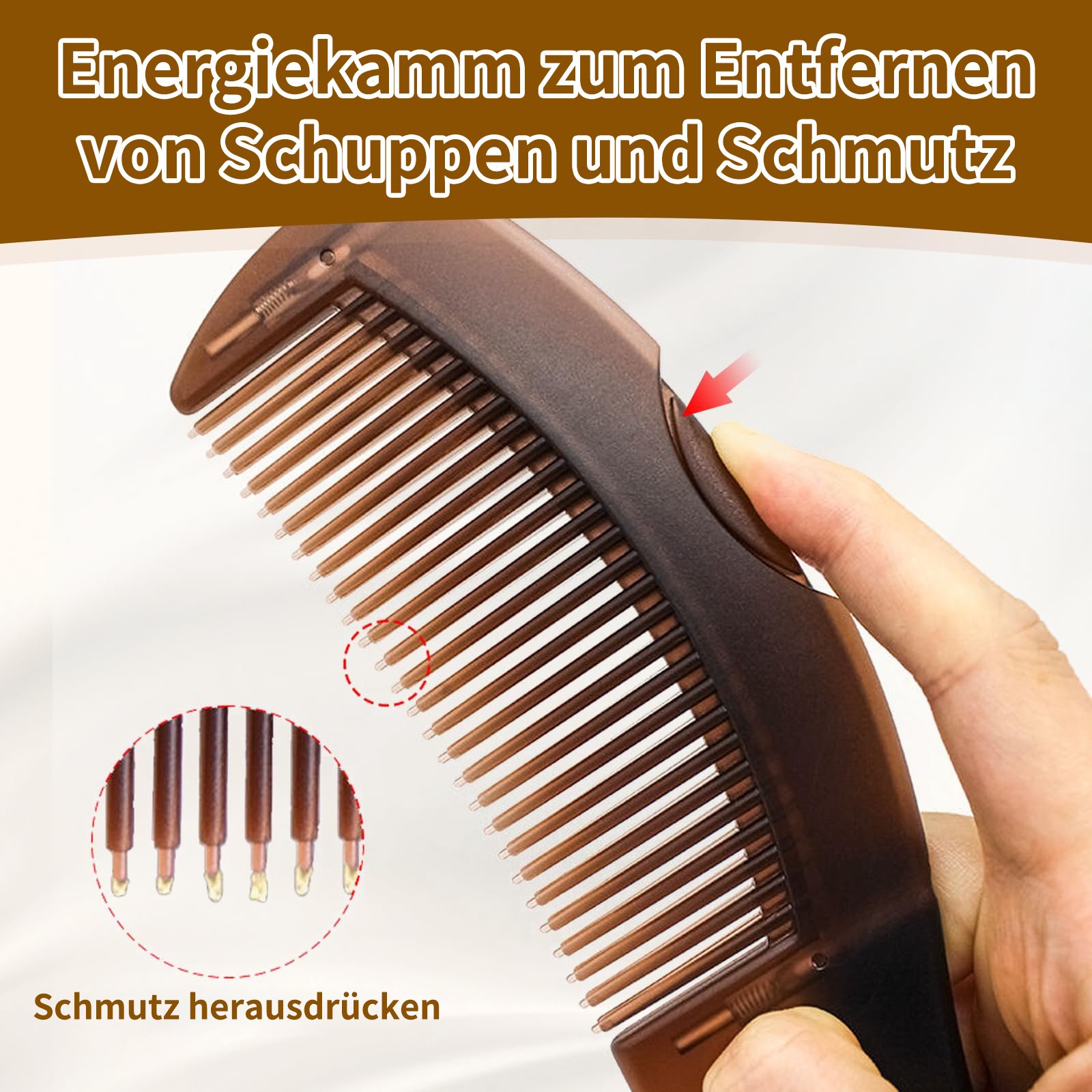 🔥 Waschfreie Kopfhaut- und schuppenfreie Massagebürste