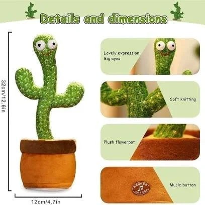 💥2023 NEW YEAR HOT SALE 48% OFF- Talking & Dancing Cactus Mimicking Toy🌵- BUY 2 GET EXTRA 10% OFF NOW!