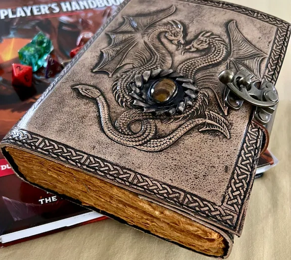 Personalised-Double Dragon Leather Journal