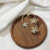 Vintage Crystal Butterfly Flower Ear Cuffs 2pcs Non-Pierced Sparkling Iced Out Rhinestone Butterfly Cartilage Climber Ear Wrap Prom Party Festival Ear Jewelry for Women
