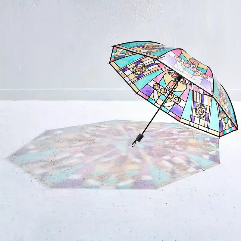 🎄TikTok Christmas Sale - 70% OFF🎄Vintage Stained Glass Automatic Umbrella