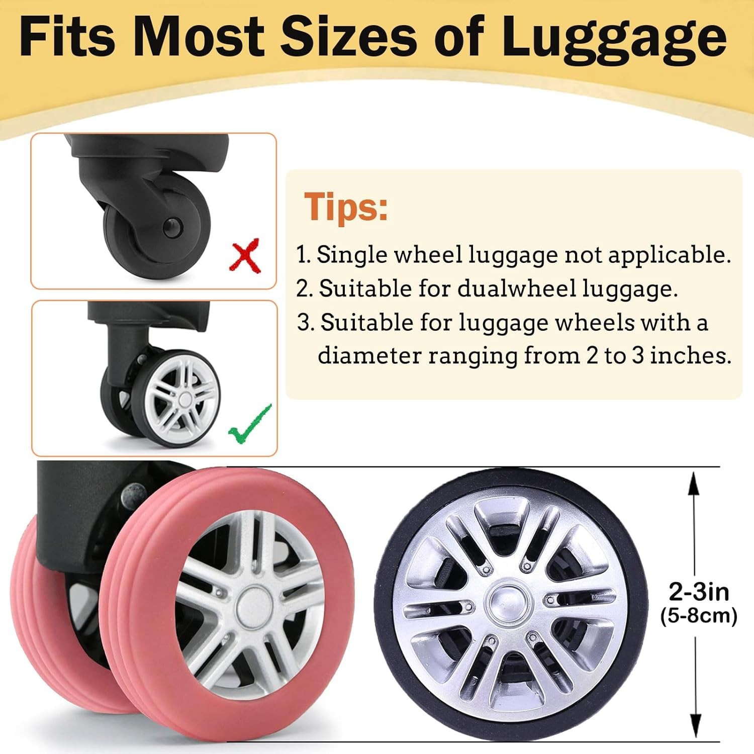 🔥Last Day Promotion 70% OFF🔥Luggage Suitcase Wheels Protection Covers⚡BUY 4 GET 4 FREE