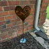 (🎁2024 New Year Hot Sale🎁)A Rusted Heart Stake in the Garden