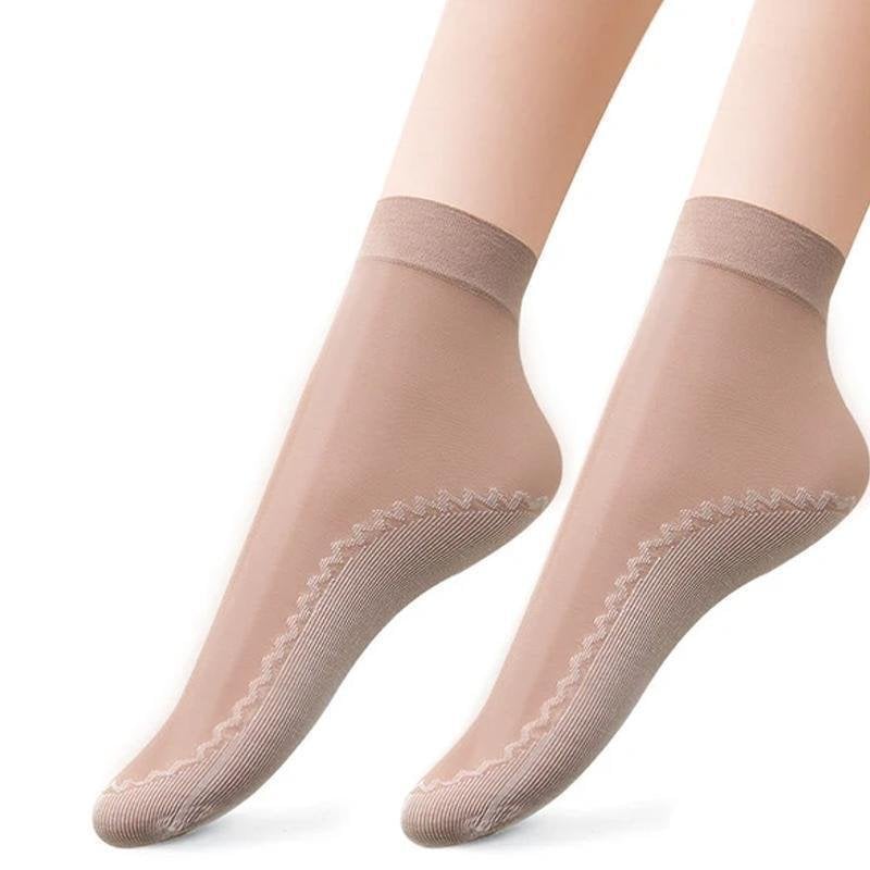 Last Day Promotion 48% OFF - Silky Anti-Slip Cotton Socks(5 pairs)BUY 2 GET 1 FREE NOW)