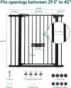 BABELIO New Version Baby Gate with Cat Door, 29.5-40