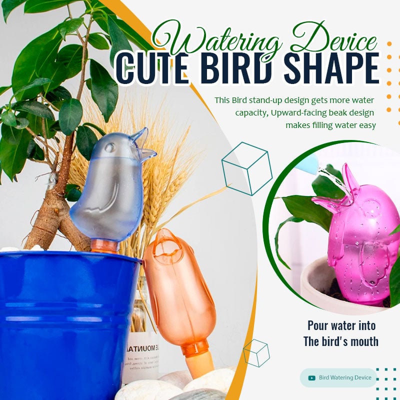Last day sale-49% off🐦Self Spike Planter Drip Watering Bird