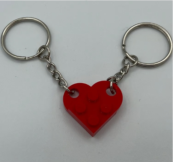 🔥💖Brick Heart Keychain Set