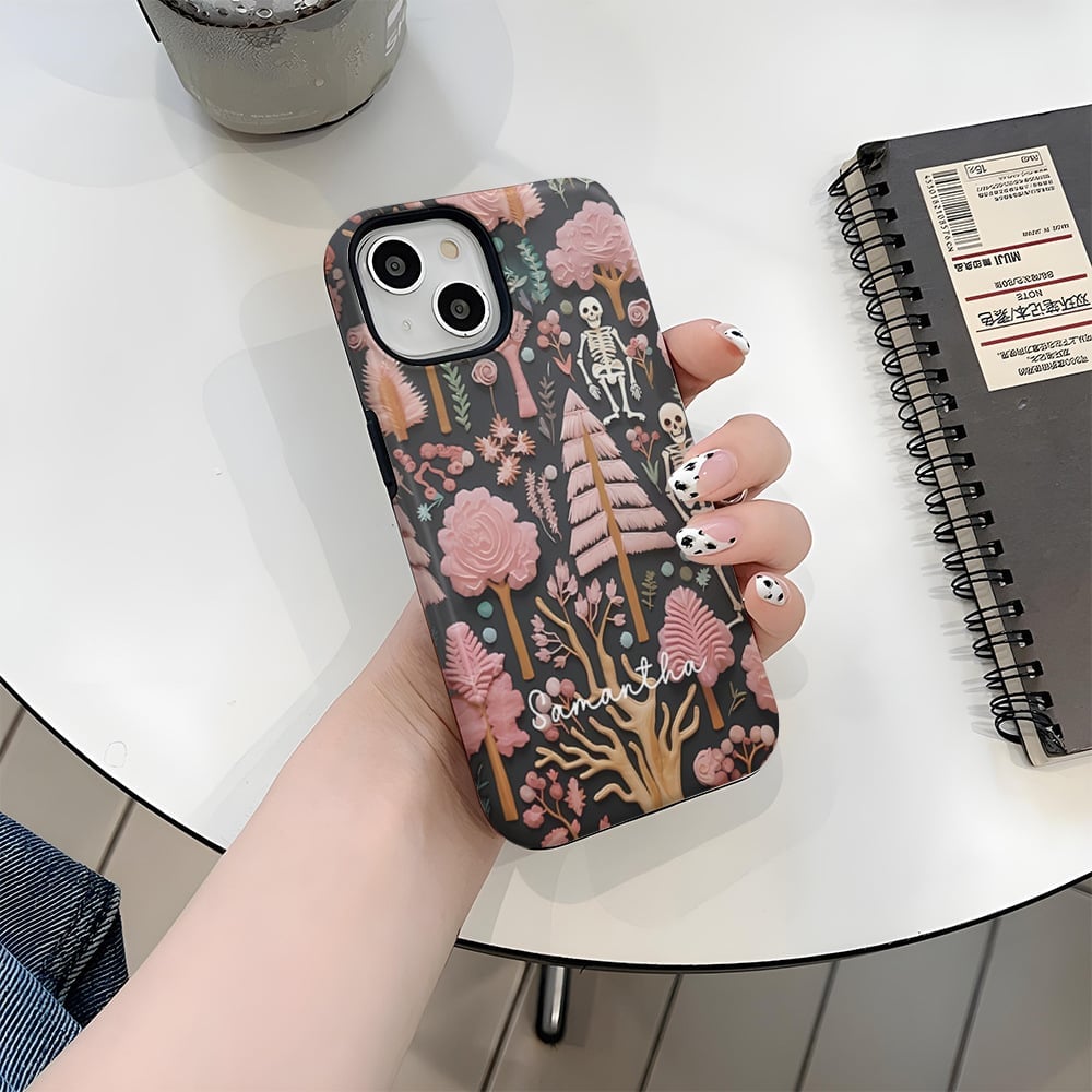 🎁TikTok Last Day Sale - 70% OFF💀🌼Vintage Skeletons in Bloom Phone Case