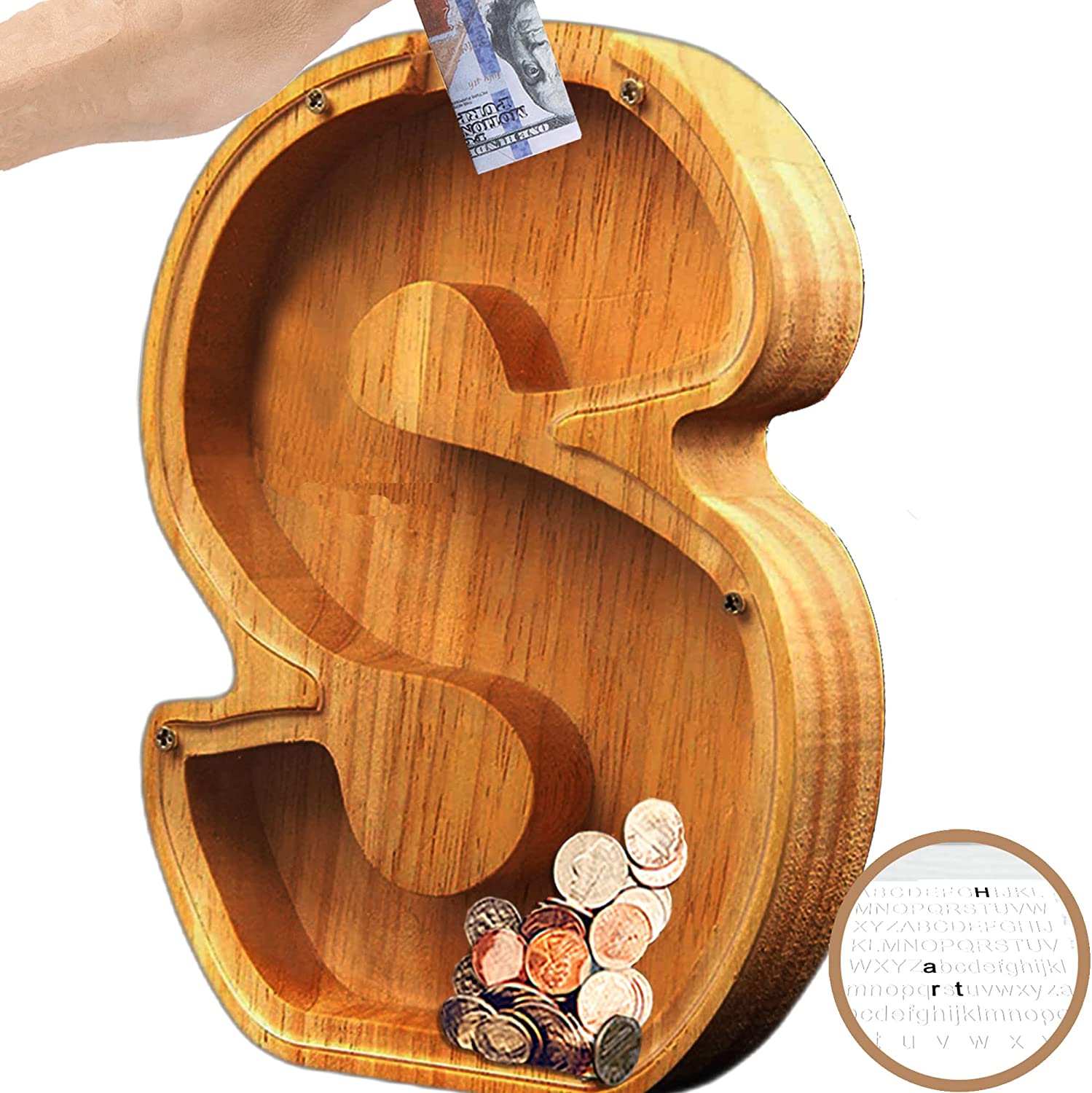 🔥Last Day Promotion - 70% OFF🎁Piggy Bank-Wood Gift For Kids