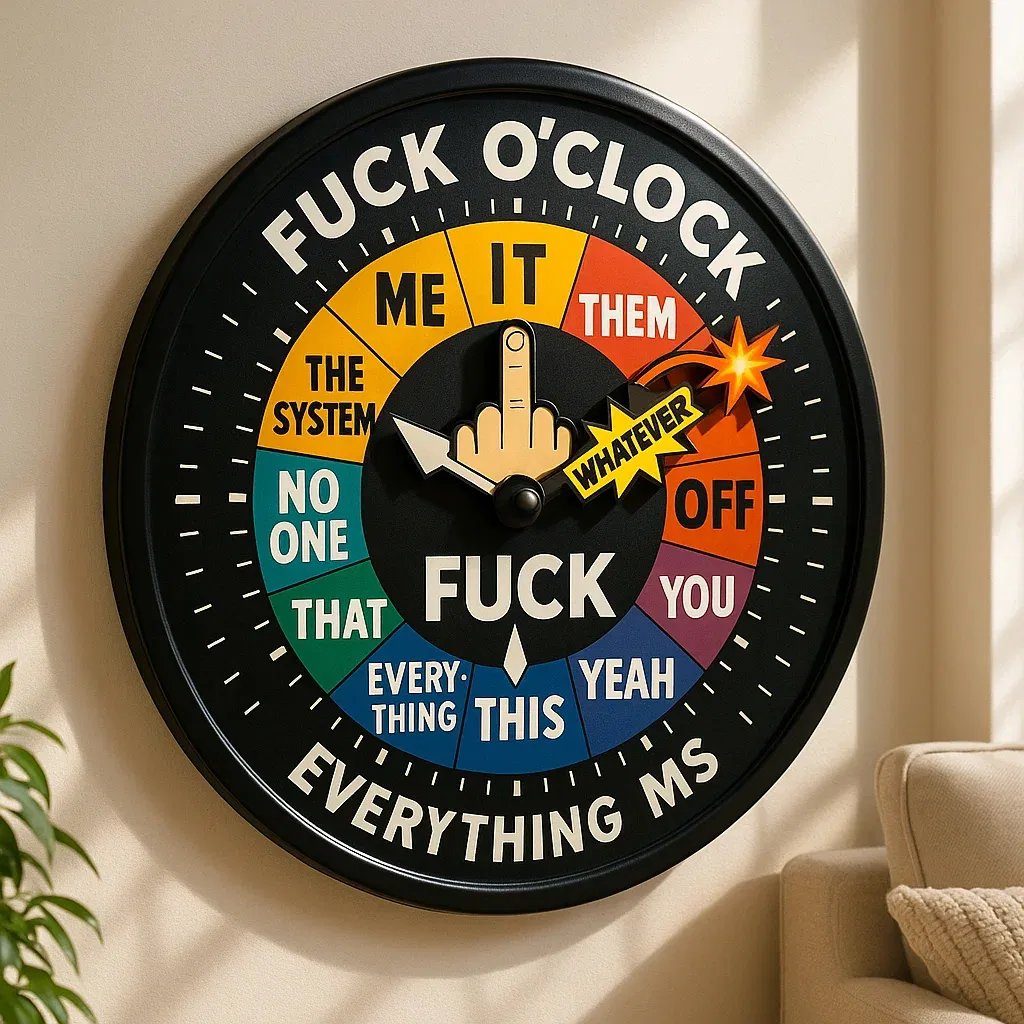 F*CK O’CLOCK – The Ultimate Mood Decision Clock