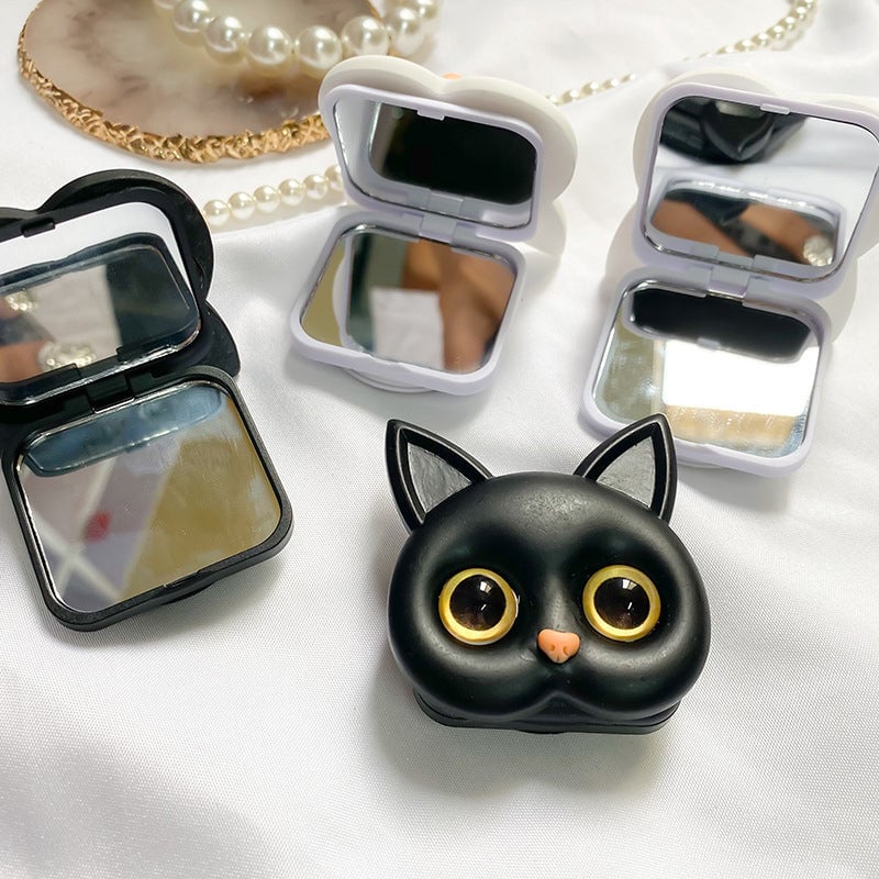 🎄Early Christmas Sale 50% OFF🎄 3D Cute Kitten Phone Holder with mini Mirror