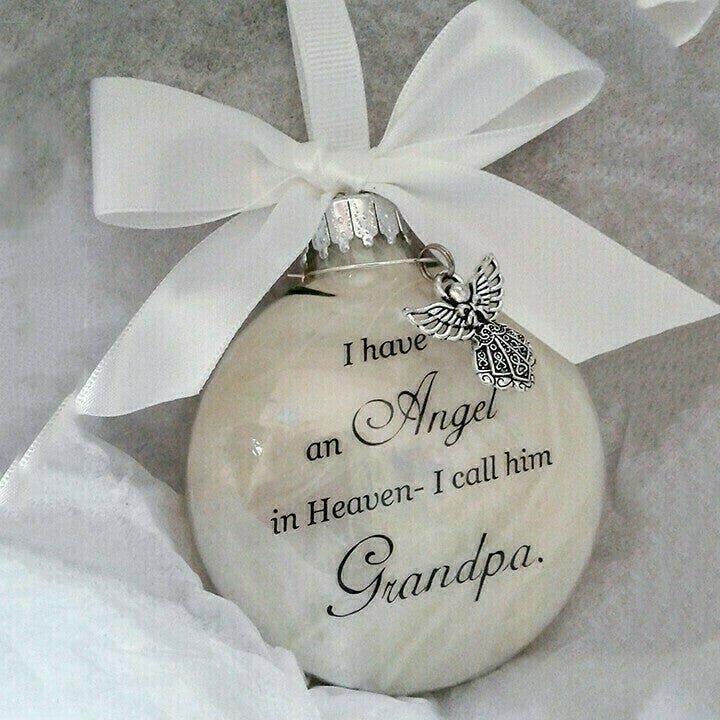 💕Christmas Ornaments Feather Ball - Angel In Heaven Memorial Ornament