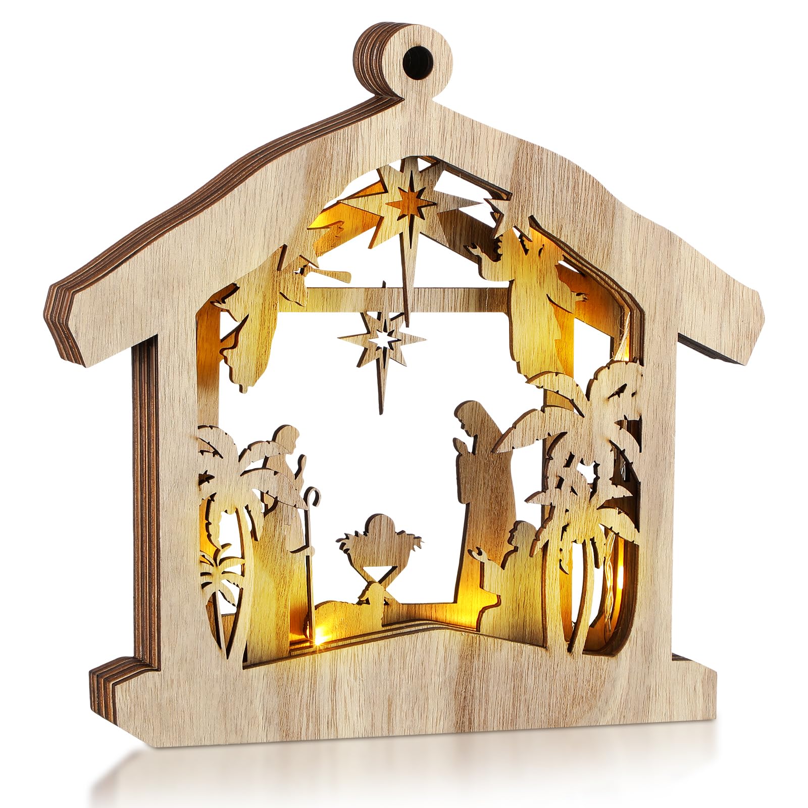 3D Christmas Nativity Scene Ornament With LED Light