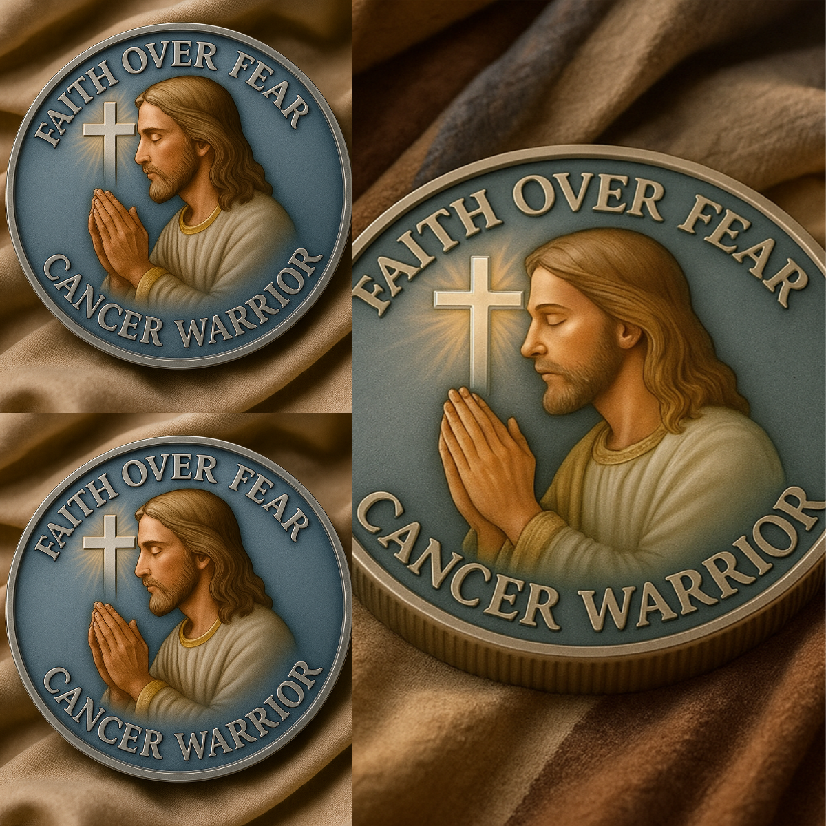 🏆Flash Sale 60% OFF - 🙏✝️ Cancer Warrior Prayer Coin