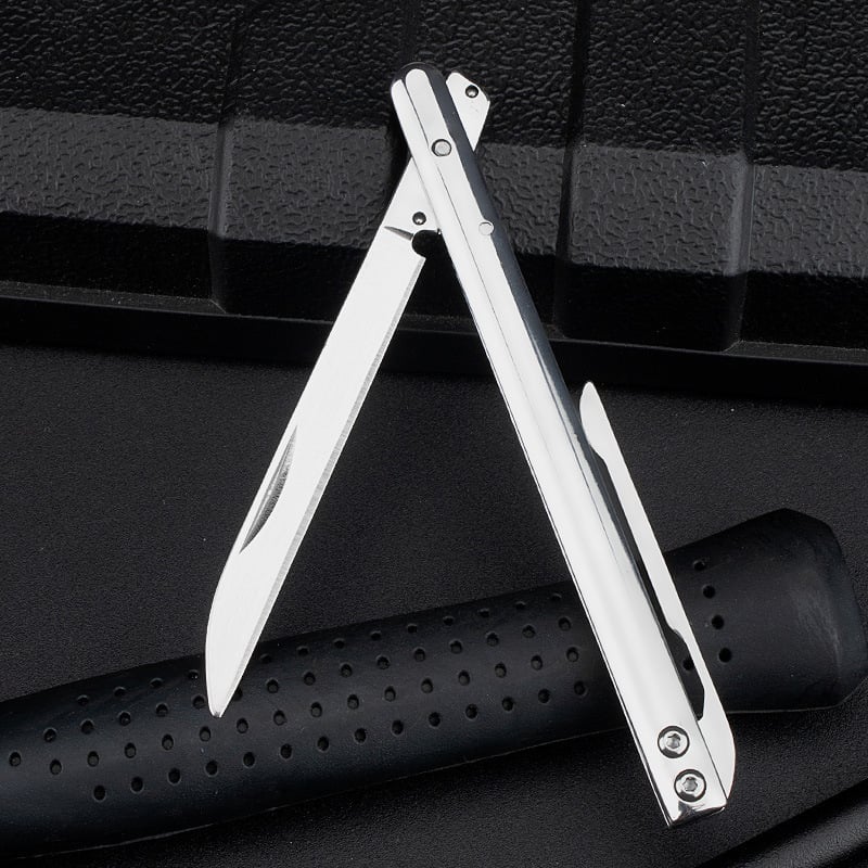 Portable stainless steel folding pen knife