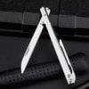 Portable stainless steel folding pen knife