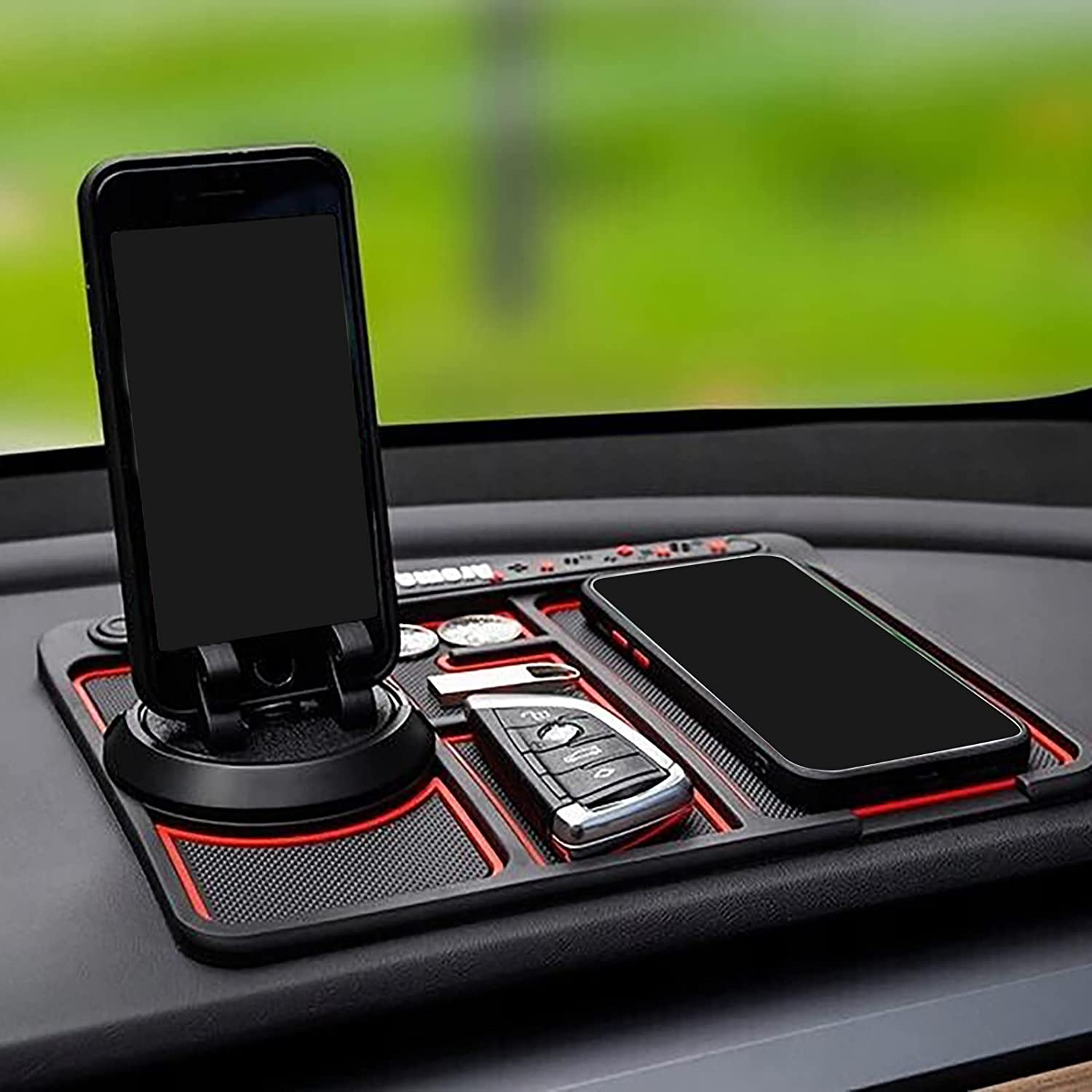 4 in 1 Sticky Dash Mat for Car - Anti-Slip Car Phone Dashboard Pad Mat