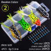 Soft Frog Fishing Lures 4 pcs + 20 space beans + 1 pvc box