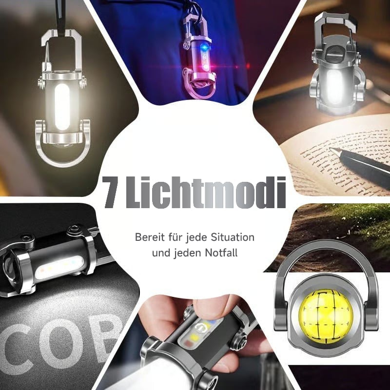🔥Letzter Tag Verkauf 49% Rabatt🔥Tragbare, wiederaufladbare, helle Schlüsselanhänger-Taschenlampe
