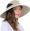 EINSKEY Unisex Sun Hat, Waterproof Wide Brim Bucket Hat Packable Boonie Hat for Fishing Hiking Gardening Safari Beach