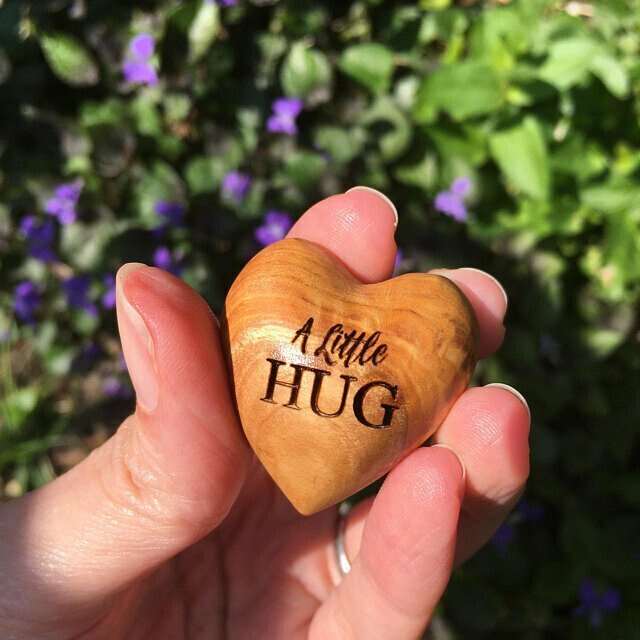 (New Year Sale- 49% OFF) Pocket Hug Wooden Heart Token