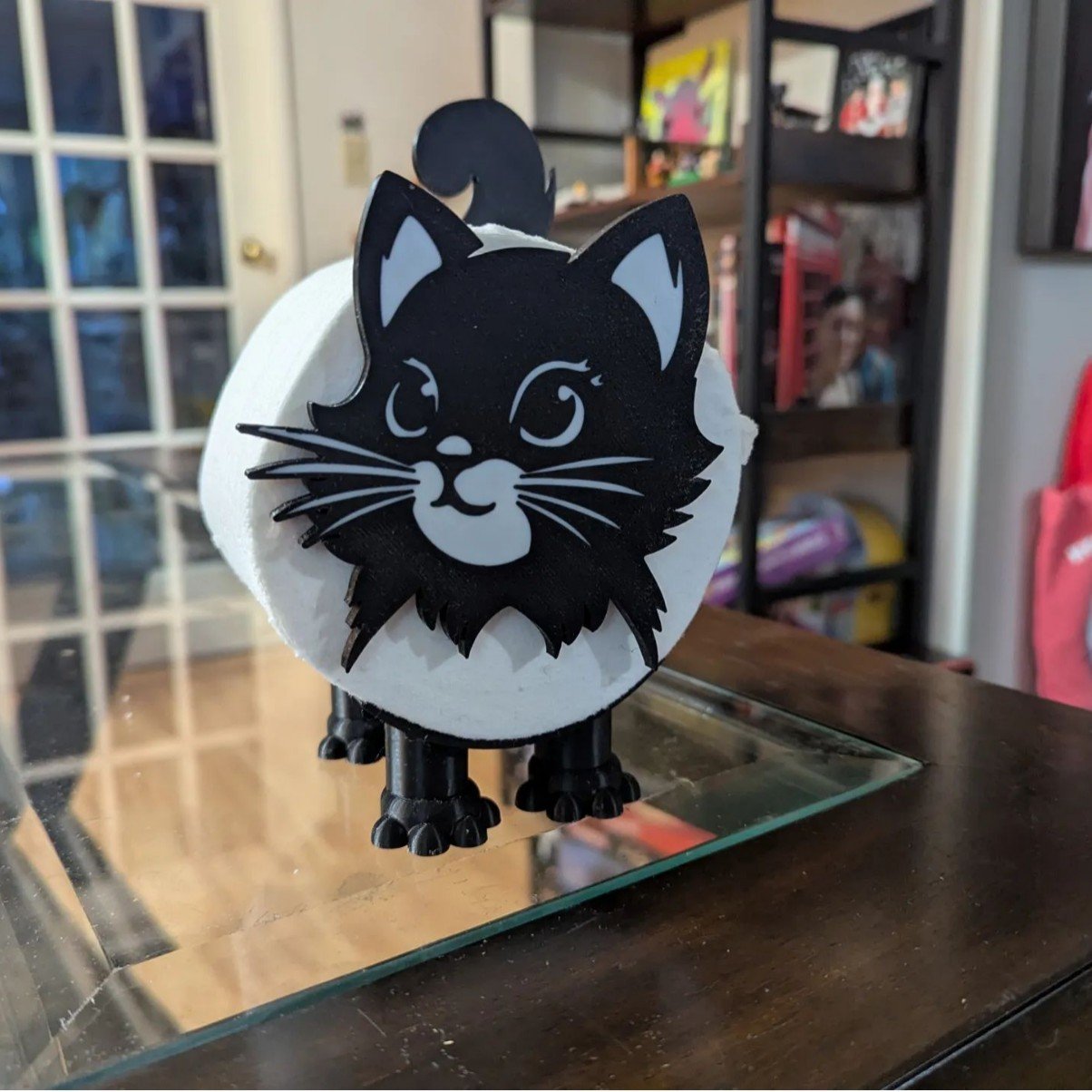 Cute Cat Toilets Roll Holder