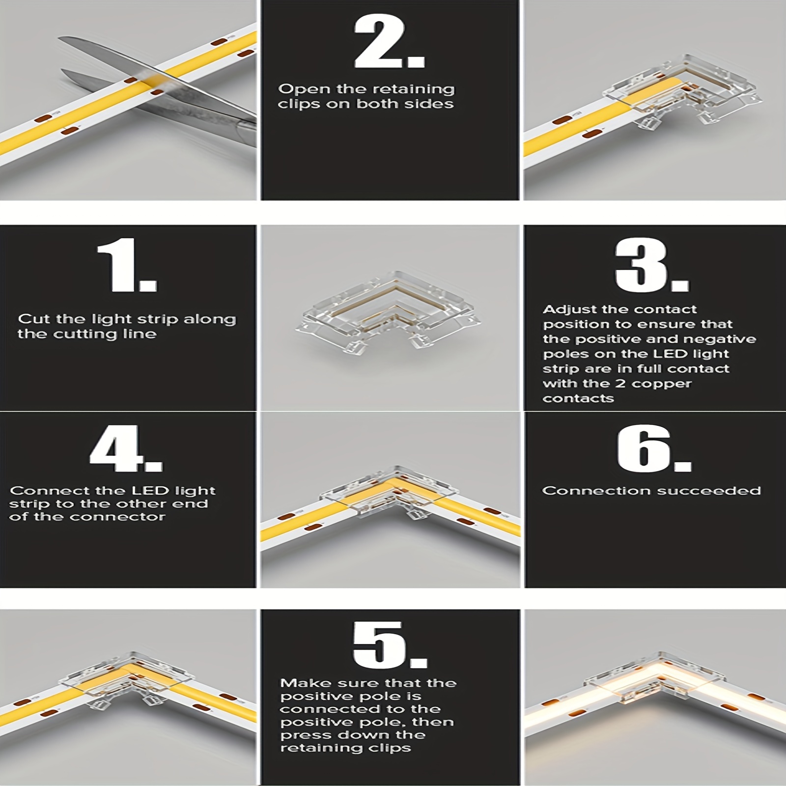COB LED Strip Connectors【No soldering required】