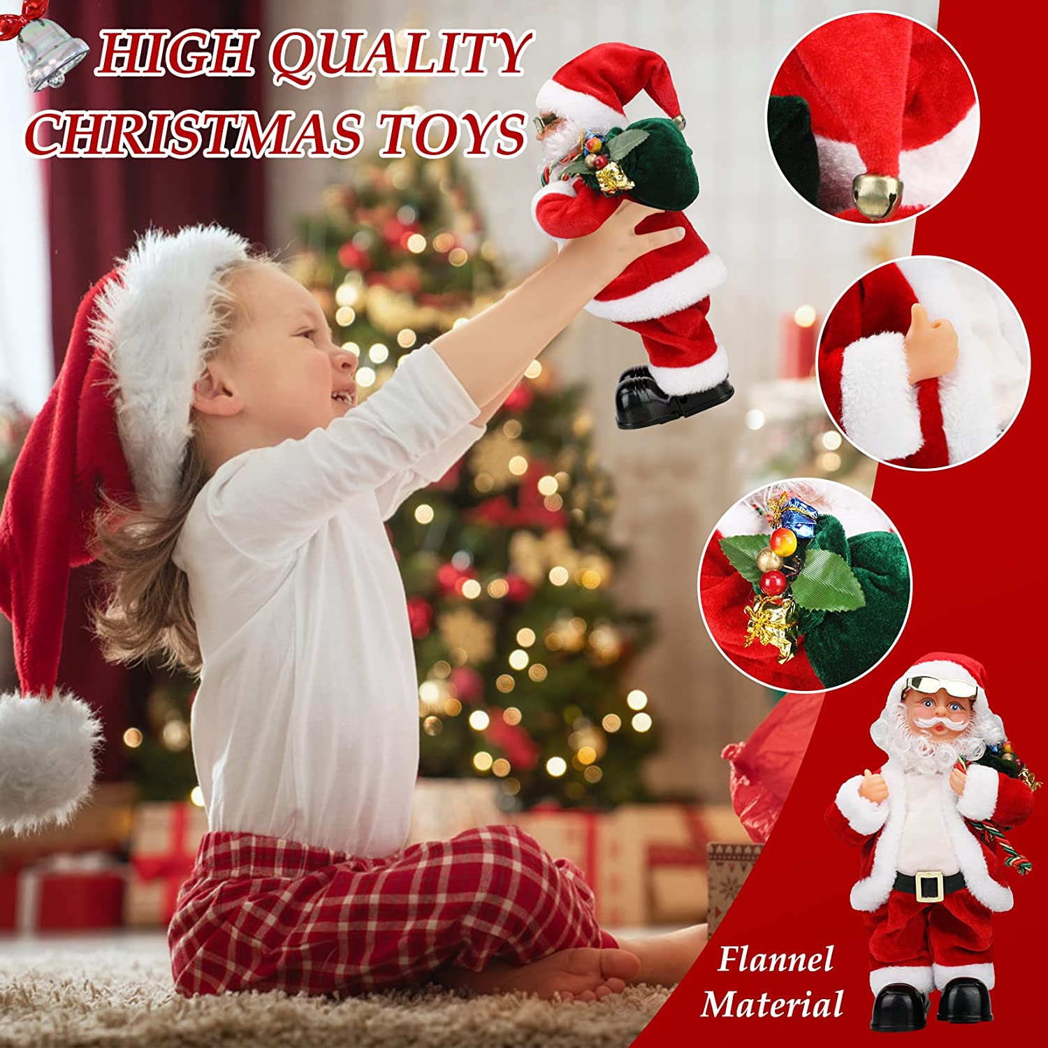 (🎄Christmas Promotion--48%OFF)Belly shaking & Singing Santa Claus Toy(Buy 2 get Free shipping)