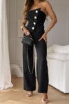 Women's Tube Top Button Elegant Jumpsuit