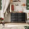 WLIVE Wide Fabric Dresser, 6 Drawer Dresser TV Stand for 60