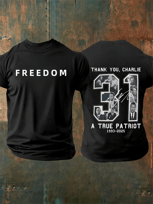 🔥Last Day Promotion 70% OFF🔥Commemorative Freedom 31 Printed T-Shirt⚡️Buy 2 Free Shipping
