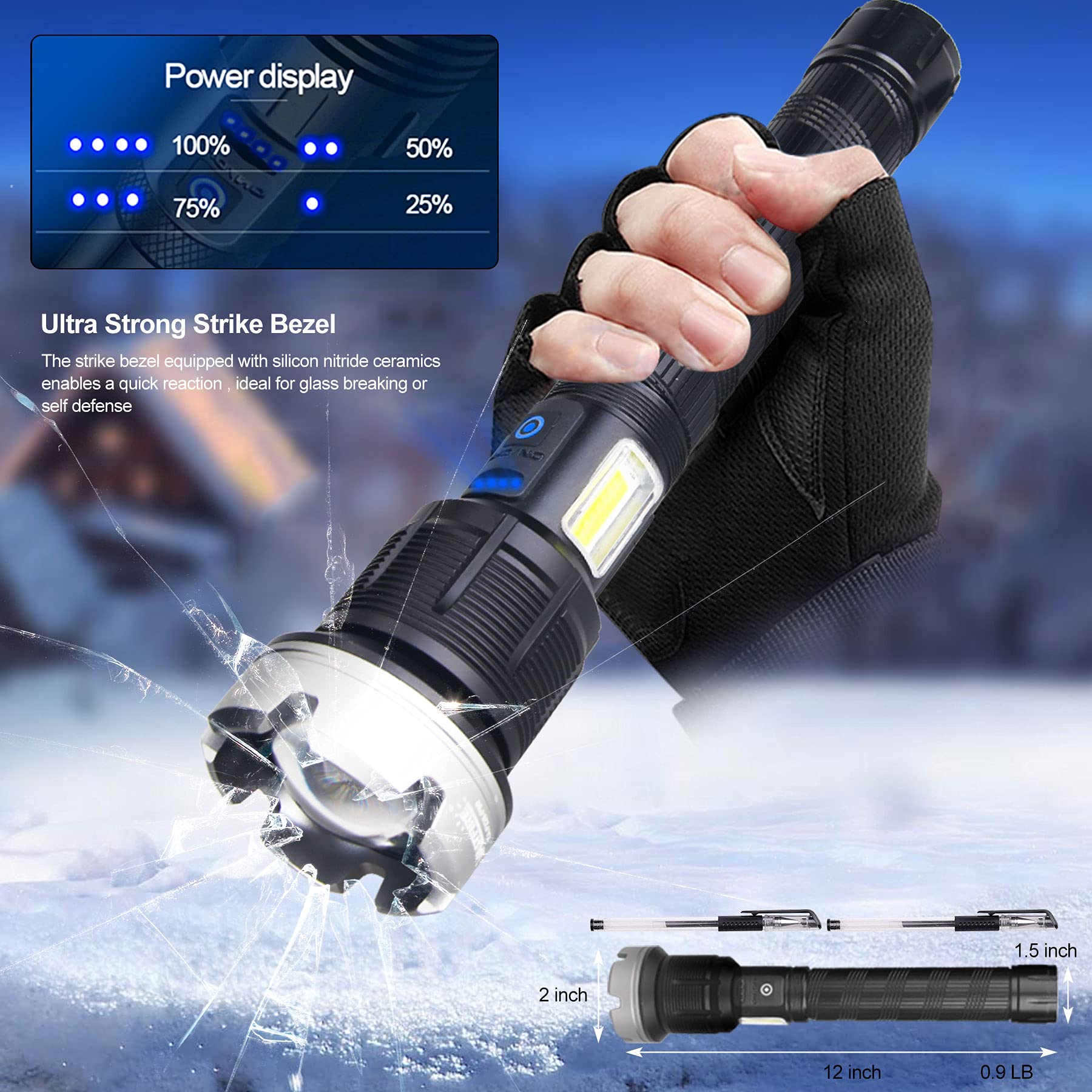 🎁Last Day 49% OFF🏠LED Rechargeable Tactical Laser Flashlight