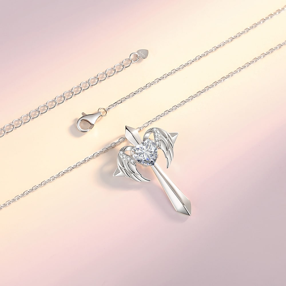 🔥Last Day Promotion - 70% OFF🎁Angel Wings Cross Necklace Gift