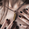 Rattlesnake Tail Pendant for Necklace Fidget Jewelry