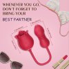 Rose Toy Vibrator Female Telescopic Egg Jumping  Tongue Licker Sex Toys
