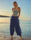 🎁 Letzter Tag Aktion 50% RABATT– Damen Leinenhose mit weitem Bein und Taschen