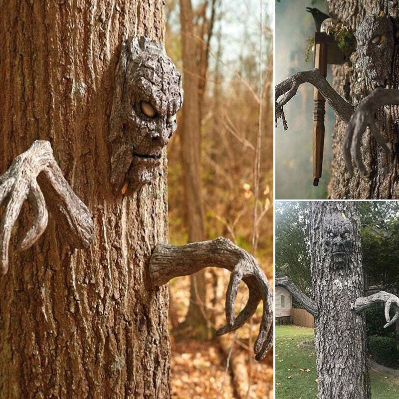 Kreative gruselige Baum-Halloween-Dekoration