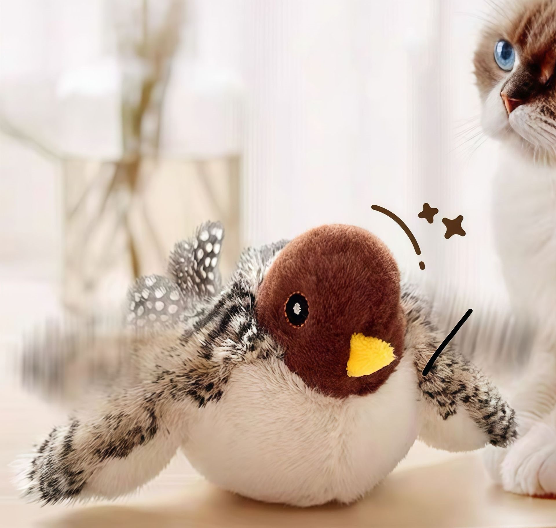 🔥Letzter Tag 49 % Rabatt🐾Flappendes Vogel-Katzenspielzeug