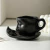 Metal touching face creative ceramic kiss Coffee cup