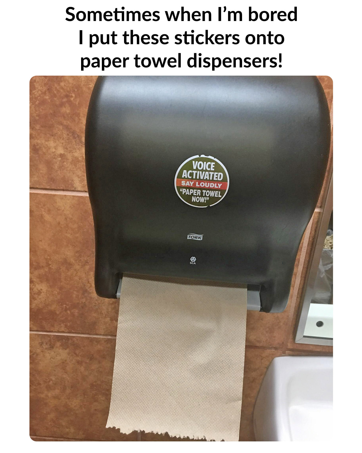 🔥Limited Time Sale 50% OFF- Prank Voice Activated Paper Towel Dispenser Stickers