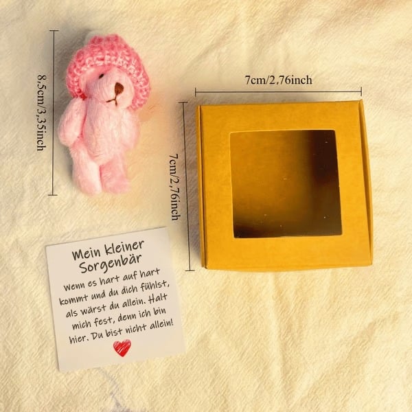 🎁Letzter Tag 50% RABATT -Handgemachter Mini-Plüsch-Teddybär in Box