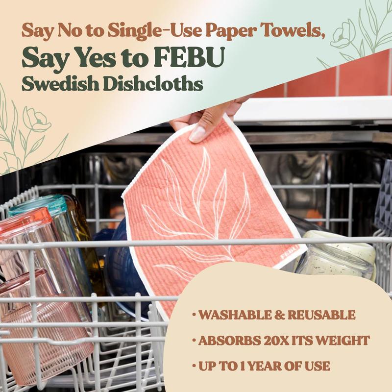 Swedish Dishcloths for Kitchen & Cleaning | 5 Pack