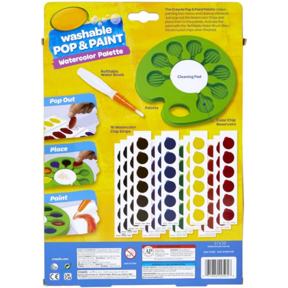 🔥On Sale🔥Watercolor Pop & Paint Palette, Washable Paint Kit