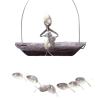 ❤️Handmade Fishing Man Spoon Fish Sculpture Wind Chime