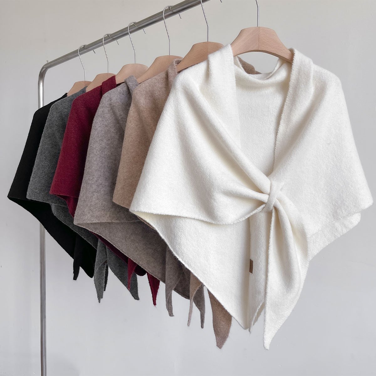 🍂TikTok Fall Sale — Last Day 70% OFF💕Women's Solid Color Wool Blend Shawl☁️