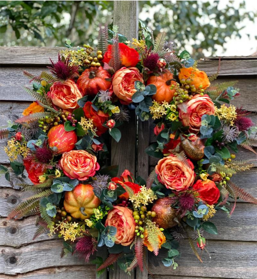 🔥Hot Sale 49% Off🔥Fall Peony And Pumpkin Wreath - Year Round Wreath