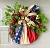 🏵100% Handmade Vintage American Flag Fallen Soldiers Memorial Rattan Wreath(𝐌𝐚𝐫𝐢𝐚𝐧𝐚 𝐒𝐦𝐢𝐭𝐡 𝐇𝐚𝐧𝐝𝐦𝐚𝐝𝐞®)